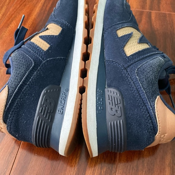 New Balance Shoes 574 Womens Size 7 WL574BWLP Blue Brown Encap Casual V-10 - Picture 5 of 8